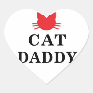 Pegatina En Forma De Corazón Pegatinas del corazón de Cat Daddy