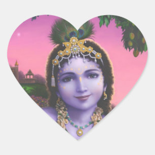 Pegatina En Forma De Corazón Pegatinas del corazón del amor de Krishna