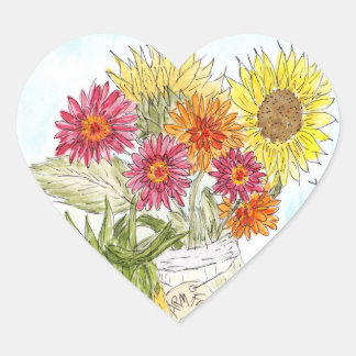 Pegatina En Forma De Corazón Pegatinas del corazón fresco de la granja
