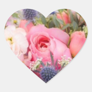 Pegatina En Forma De Corazón Pegatinas del corazón Rosa de Peach