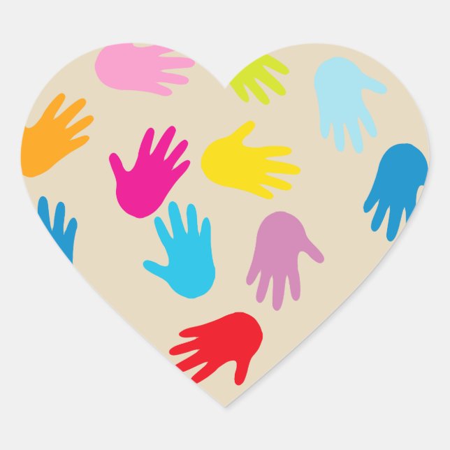 Pegatina En Forma De Corazón Pegatinas del mundo (Anverso)