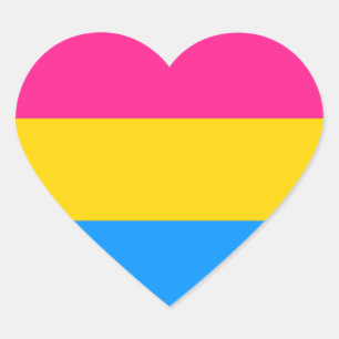 Pegatina En Forma De Corazón Pegatinas del orgullo pansexual - corazones