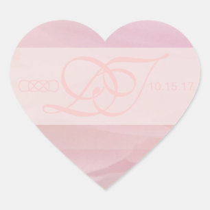 Pegatina En Forma De Corazón Pegatinas del sobre del corazón de Rubor de la