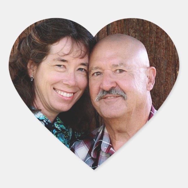 Pegatina En Forma De Corazón PEGATINAS FOTOGRÁFICOS personalizados (Anverso)