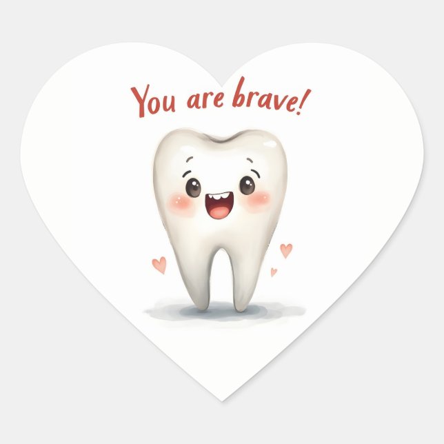 Pegatina En Forma De Corazón Pegatinas para pequeños pacientes dentistas (Anverso)