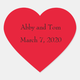 Pegatina En Forma De Corazón Pegatinas personalizados del corazón rojo