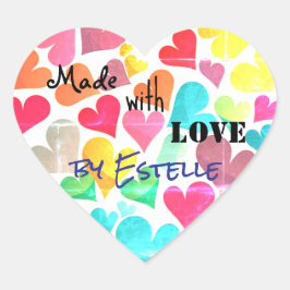 Pegatina En Forma De Corazón pegatinas personalizados en forma de corazón, hech