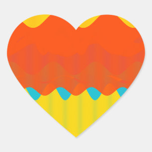 Pegatina En Forma De Corazón Pegatinas redondos clásicos