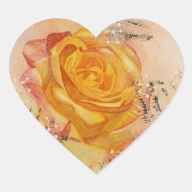 Pegatina En Forma De Corazón pegatinas Rosas (Anverso)