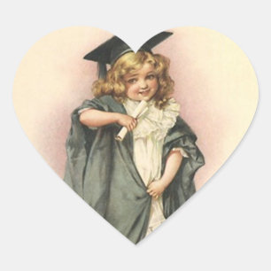Pegatina En Forma De Corazón PEGATINAS Rosas de graduación de vintage muñecas v