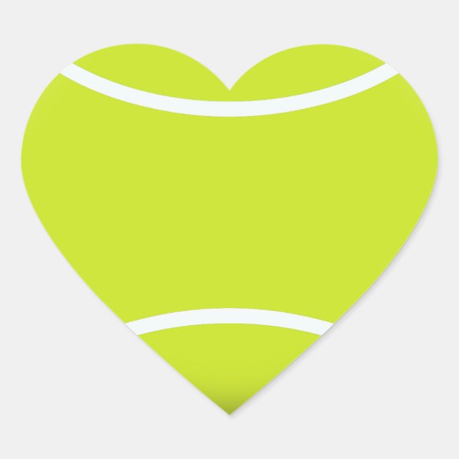 PEGATINA EN FORMA DE CORAZÓN PELOTA DE TENIS (Anverso)