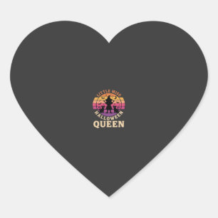 Pegatina En Forma De Corazón Pequeña Miss Reina de Halloween Diseño de Bruja Ga