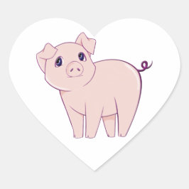 Pegatina En Forma De Corazón Pequeño y lindo arte picante