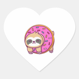 Pegatina En Forma De Corazón Pereza corta con personalizado de rosquilla