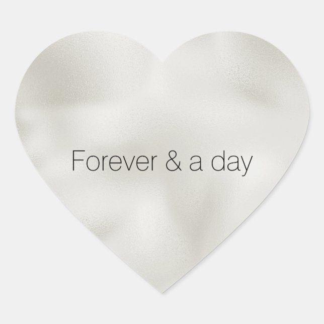 Pegatina En Forma De Corazón Perla Blanca Lujo (Anverso)