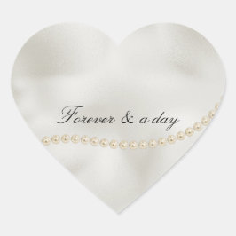 Pegatina En Forma De Corazón Perlas White Luxe