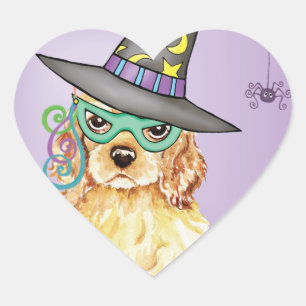 Pegatina En Forma De Corazón Perra de Cocker Spaniel