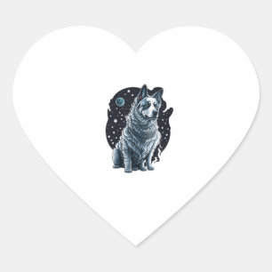 Pegatina En Forma De Corazón Perro astronauta de Perro Cosmo Perro