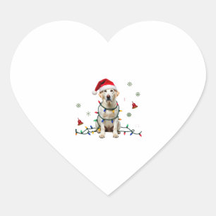 Pegatina En Forma De Corazón Perro Boxer Blanco Jersey Feo De Navidad Divertido