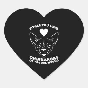 Pegatina En Forma De Corazón Perro chihuahua Lover