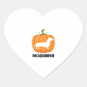 Pegatina En Forma De Corazón Perro Dachshund Halloween