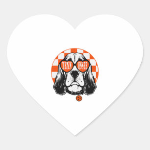 Pegatina En Forma De Corazón Perro de Tennessee Naranja Blanco Rocky Top TN