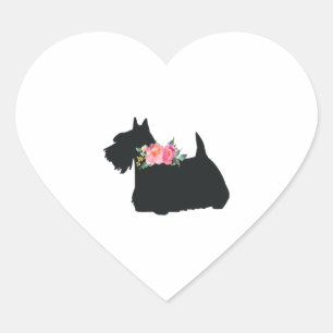 Pegatina En Forma De Corazón Perro escocés de Terrier