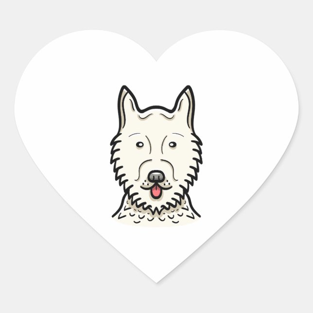 Pegatina En Forma De Corazón Perro esquimal americano (Anverso)