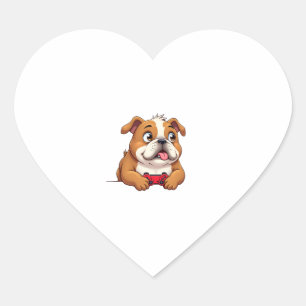 Pegatina En Forma De Corazón Perro Juega Videojuegos (4)