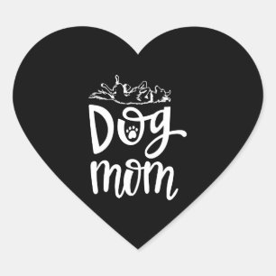 Pegatina En Forma De Corazón Perro lindo mamá mejor perro