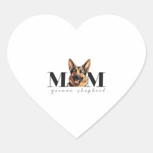 Pegatina En Forma De Corazón Perro Mamá GERMAN SHEPHERD DOG Classic T-Shirt