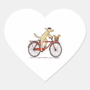 Pegatina En Forma De Corazón Perro y ardilla son amigos del arte animal caprich