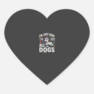 Pegatina En Forma De Corazón Perros Divertidos Vector Amante de las Mascotas