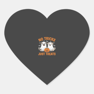 Pegatina En Forma De Corazón Perros Fantasmas de Halloween Sin Trucos Solo Golo
