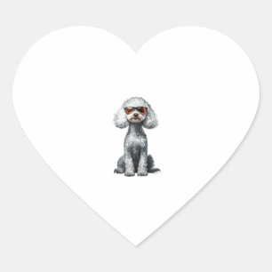 Pegatina En Forma De Corazón Perros Gráficos de perro callejero con animales ca