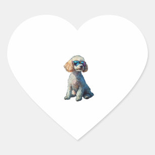 Pegatina En Forma De Corazón Perros Gráficos de perro callejero con animales ca