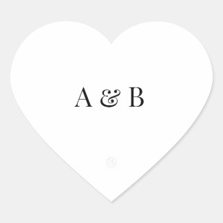 Pegatina En Forma De Corazón Personalised Wedding Envelope Sticker | Initials