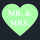 Pegatina En Forma De Corazón Personalizable Invitación Mint Green<br><div class="desc">Diseño de colores Mint Green Personalizable Seals Pegatinas Para Boda Mint Green And White - Los consultores de la industria Boda generalmente deben determinar: ¿qué es lo popular en estos días cuando se trata de pegatinas para bodas? Estos están bien diseñados y hacen que sus propios Pegatinas de Sellos para...</div>