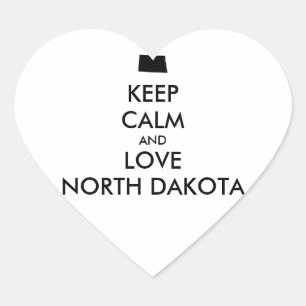 Pegatina En Forma De Corazón Personalizable MANTENER LA CALMA Y AMAR A DAKOTA D