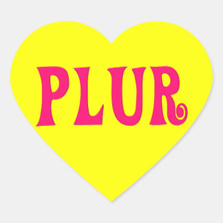 Pegatina En Forma De Corazón Personalizable PLUR