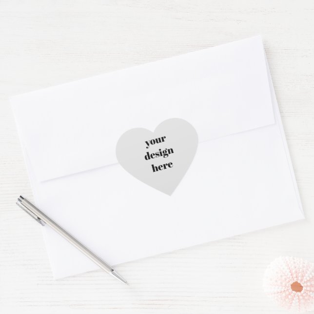 Pegatina En Forma De Corazón Personalización o Personalizar (Sobre)