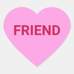 Pegatina En Forma De Corazón Personalizado amigo mensaje El día de San Valentín