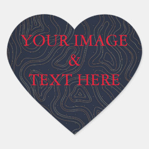 Pegatina En Forma De Corazón Personalizado con tu propia foto y texto