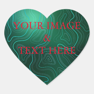 Pegatina En Forma De Corazón Personalizado con tu propia foto y texto