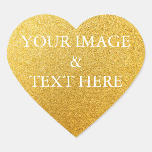 Pegatina En Forma De Corazón Personalizado con tu propia foto y texto