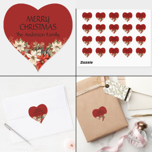 Pegatina En Forma De Corazón Personalizado de navidades