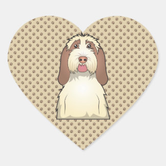 Pegatina En Forma De Corazón Personalizado de Spinone Italiano