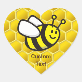 Pegatina En Forma De Corazón Personalizado Honeybee