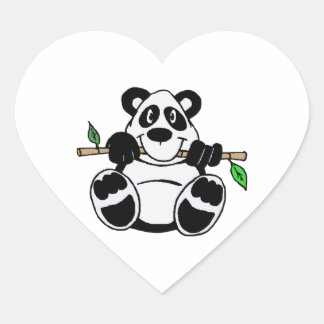 Pegatina En Forma De Corazón Personalizado Panda
