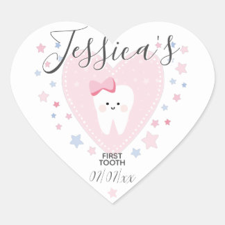 Pegatina En Forma De Corazón Personalizado Primer Pegatina del corazón de bebé